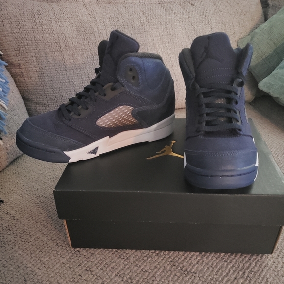 Retro Jordan 5 Navy Blue - Picture 3 of 4